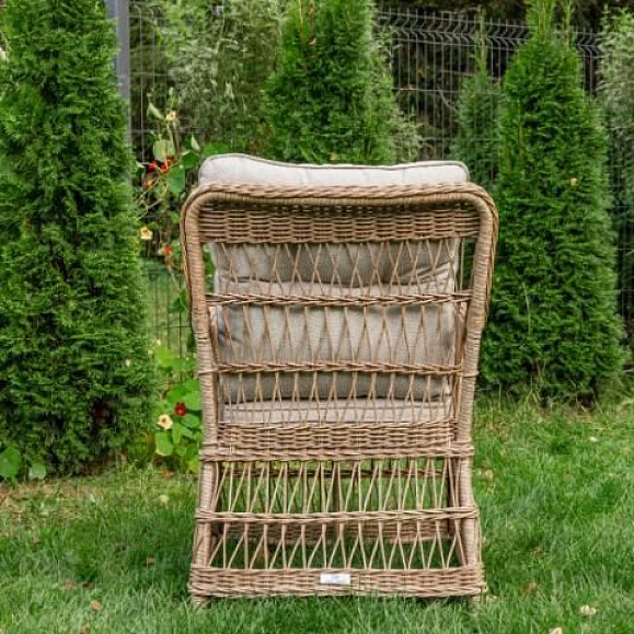 Обеденное кресло Isabella Royal Family из искусственного ротанга, цвет бежевый фото 5