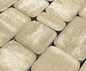 Тротуарная плитка Koldiz Старый город 50 мм Оникс Песочный