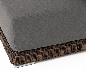 Капри модуль диванный прямой с подушками, цвет коричневый