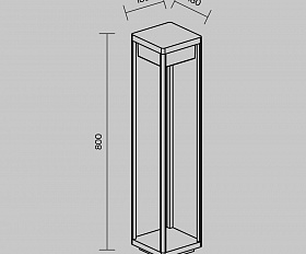 Ландшафтный светильник Baker Street Maytoni O021FL-L10B3K цвет Черный