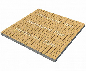 Тротуарная плитка Выбор Паркет Б.4.П.6 Желтый Гранит