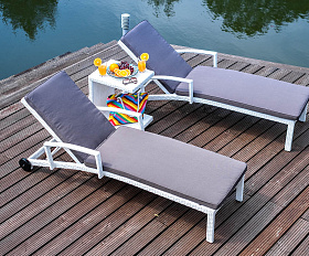 Комплект для отдыха из искусственного ротанга MILANO белый Joygarden