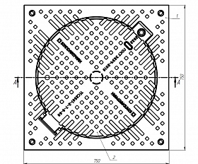 Люк Standartpark в квадратном корпусе Л-60.75.10-ВЧ