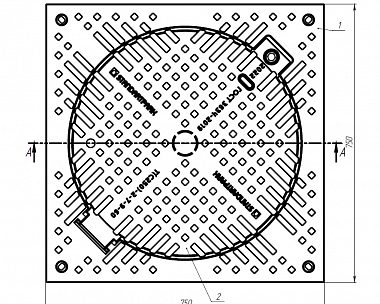 Люк Standartpark в квадратном корпусе Л-60.75.10-ВЧ