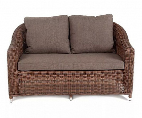 Диван двухместный Кон Панна 4SIS из искусственного ротанга, цвет коричневый