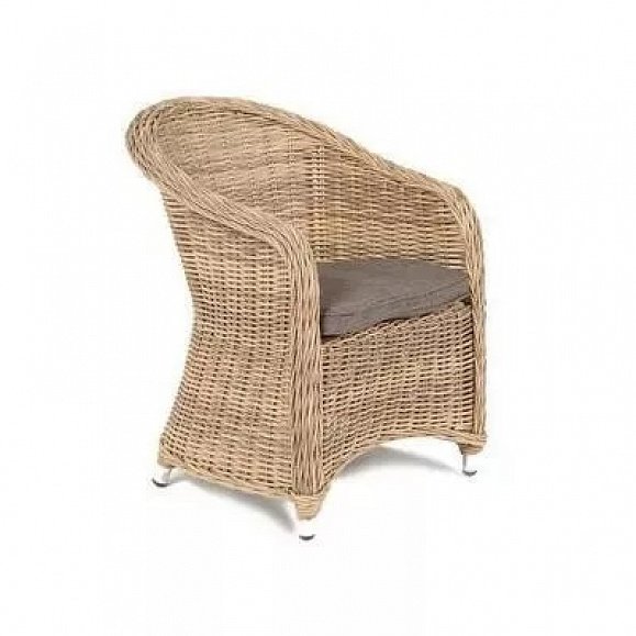 Плетеное кресло детское Равенна 4SIS из искусственного ротанга, цвет соломенный фото 3