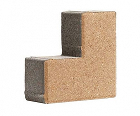 Тротуарная плитка 342 механический завод Уголок 200x200x80мм Бежевый