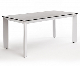 Венето обеденный стол из HPL 160х80см, цвет серый гранит, каркас белый
