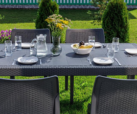 Обеденный комплект July M Royal Family из пластика, цвет графит