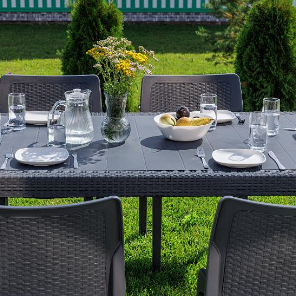 Обеденный комплект July M Royal Family из пластика, цвет графит фото 3