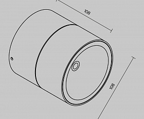 Потолочный светильник Spin Maytoni O310CL-L12GF3K цвет Графит