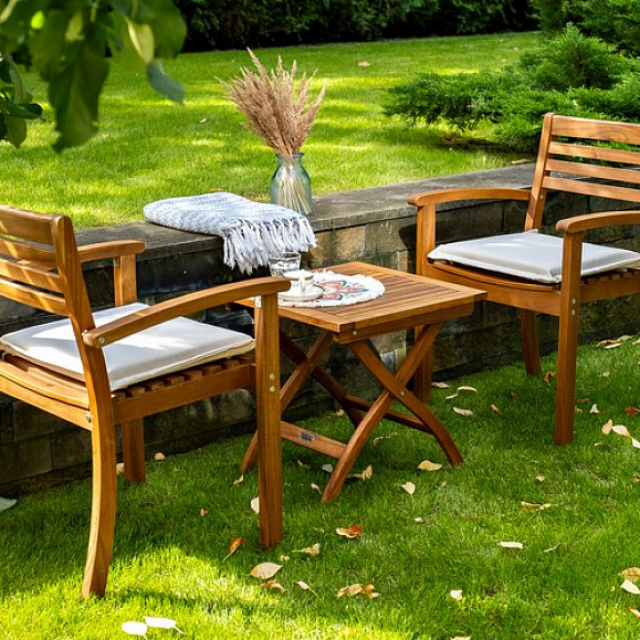 Кофейный комплект из акации КАРО c низким столом Joygarden фото 4