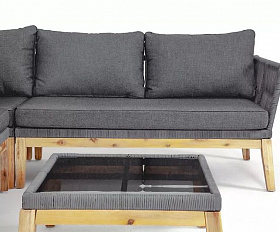 Кофейный столик Барселона 4SIS из роупа (веревки), деревянный каркас