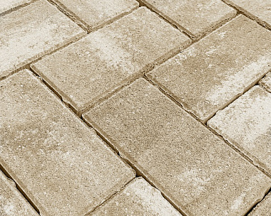Тротуарная плитка Koldiz Брусчатка 60 мм Оникс Песочный