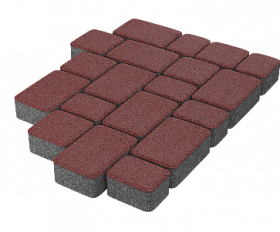 Тротуарная плитка Stellard Старый город 40 мм Красный
