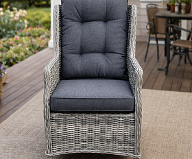 Обеденное кресло Nicole Royal Family из искусственного ротанга, цвет серый