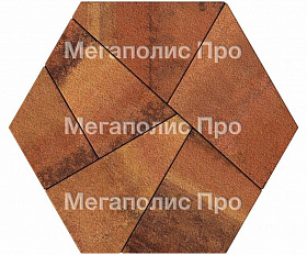 Тротуарная плитка Выбор Оригами Б.4.Фсм.8 80 мм Листопад Гранит Саванна