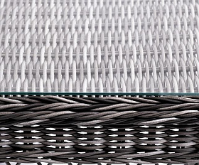 Лаунж-зона Асти 4SIS из искусственного ротанга, цвет графит 4 персоны