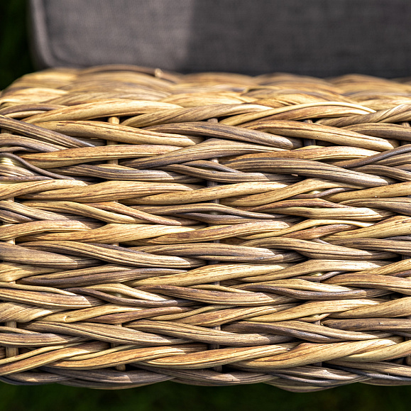 Капучино Сингл лаунж-зона из искусственного ротанга (гиацинт), цвет соломенный фото 7