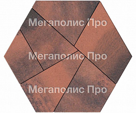 Тротуарная плитка Выбор Оригами Б.4.Фсм.8 80 мм Листопад Клинкер