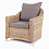 Кресло Кон Панна 4SIS из искусственного ротанга (гиацинт), цвет соломенный