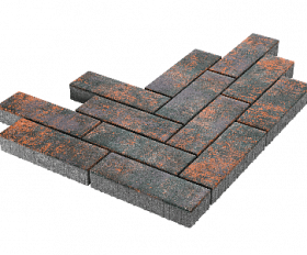 Тротуарная плитка Stellard Паркет 450x150x80 мм Браун