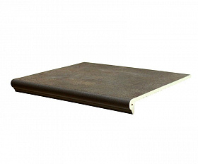 Клинкерная ступень флорентийская Interbau Art 118 Lava Schwarz, 360*320*9,5 мм R10