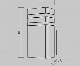 Настенный светильник (бра) Unter den Linden Maytoni O578WL-01B цвет Черный