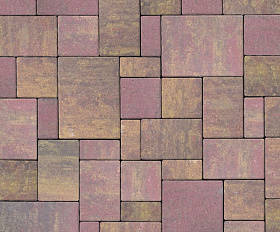 Тротуарная плитка Нобетек Новый город квартет 4НГК6Ф Колормикс №9 Закат