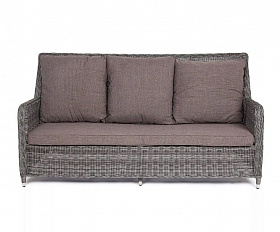 Диван трехместный Гляссе 4SIS из искусственного ротанга, цвет графит