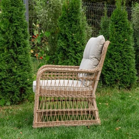 Обеденное кресло Isabella Royal Family из искусственного ротанга, цвет бежевый фото 3