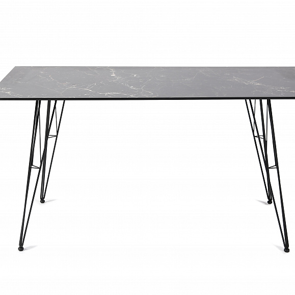Руссо обеденный стол из HPL 150х80см, цвет черный мрамор фото 1