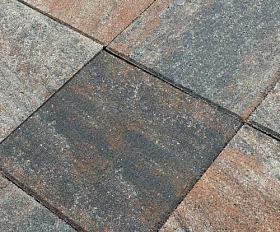 Тротуарная плитка Нобетек Квадрат 2К5ф 300x300x50 Колормикс №29 Вулкан