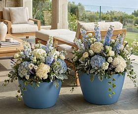 Кашпо Concretika Боул D80H45 Блю 5024