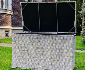 Сундук для хранения Karl 120 Royal Family из искусственного ротанга c колесиками, цвет бежевый