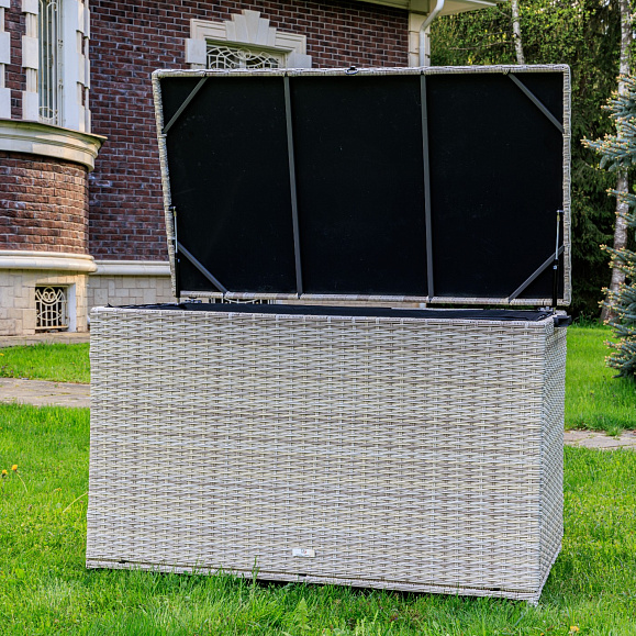 Сундук для хранения Karl 120 Royal Family из искусственного ротанга c колесиками, цвет бежевый фото 2