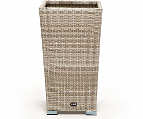 Капучино кашпо для цветов плетеное из искусственного ротанга, цвет бежевый