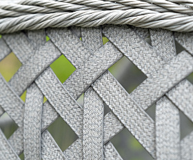 Капри подвесное кресло из искусственного ротанга, цвет серый