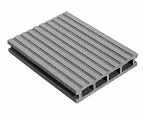 Террасная доска MasterDeck Classic 140мм*26мм узкий + широкий вельвет, цвет Серый