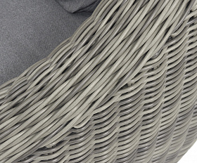 Барселона диван из искусственного ротанга трехместный, цвет графит