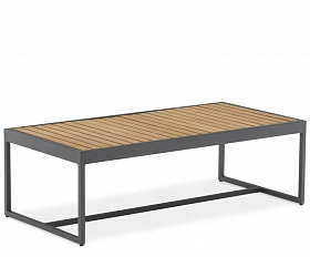 Кофейный стол Amal Brafritid антрацит/натуральный, алюминий/тик