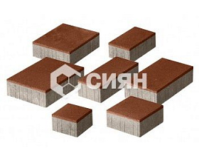 Тротуарная плитка Сиян Мультиформат П19-7 70 мм Терракотовый