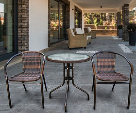 Комплект мебели Асоль-1B TLH-037BR2/060RR-D-60 Brown (2+1)