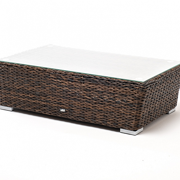 Капучино журнальный столик из искусственного ротанга (гиацинт), цвет коричневый фото 1