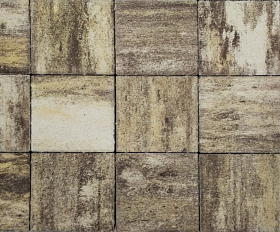 Тротуарная плитка Лидер 40 Квадрат Color Mix 60 мм Желтый Топаз