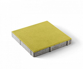 Тротуарная плитка Koldiz Квадрат 50 мм Моно Желтый