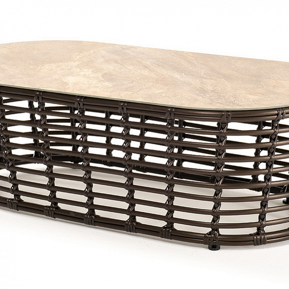 Валенсия журнальный столик из искусственного ротанга, цвет бронзовый фото 1