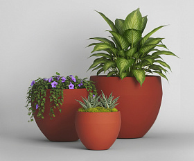 Кашпо Concretika Гира D50H43 Терракота 110 252