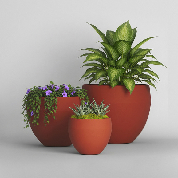 Кашпо Concretika Гира D50H43 Терракота 110 252 фото 5