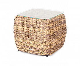 Кальяри кофейный столик из искусственного ротанга (гиацинт), цвет соломенный